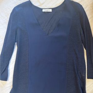 Beautiful navy blue Sando blouse, size 3 (M)